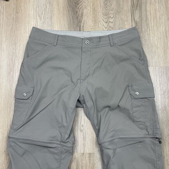 Kuhl Pants Mens 38x30 Gray Renegade Convertible Zip Off Hiking Cargo Stealth - Picture 2 of 12